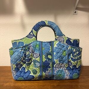 Elegant Blue and Green Floral Vera Bradley Bag